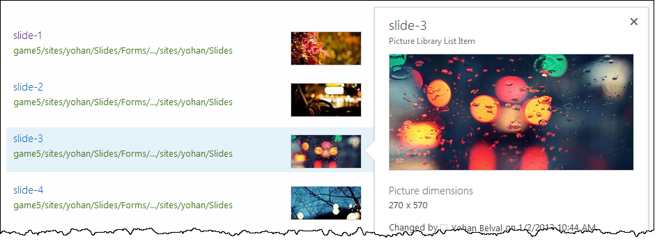 SharePoint 2013 image Slider with Search Results Web Part