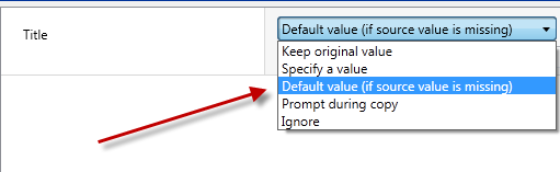 Property template default value option