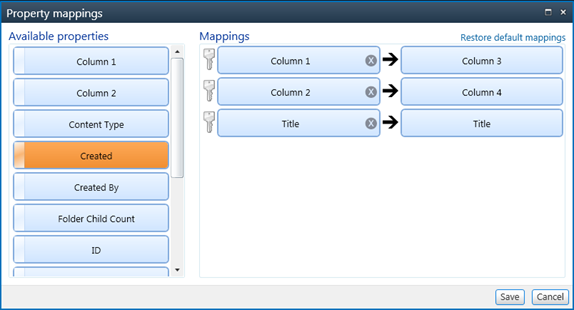 Map SharePoit columns with different types