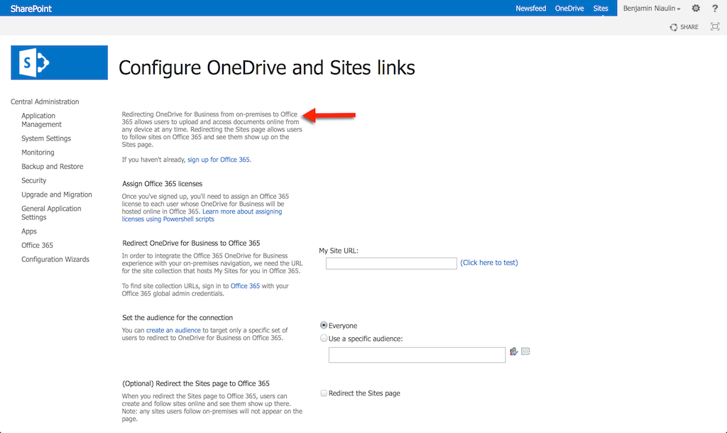 Redirect SharePoint to Office 365 Migration