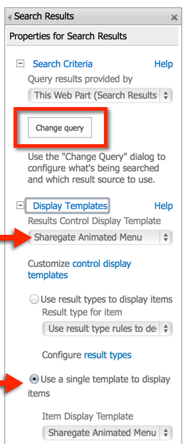 SharePoint 2013 Search Display Template Animated Menu