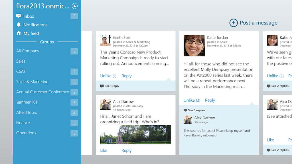 Office 365 SharePoint Collaboration Social