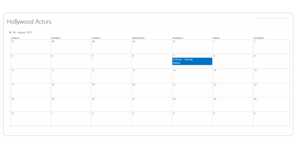 Calendar view type