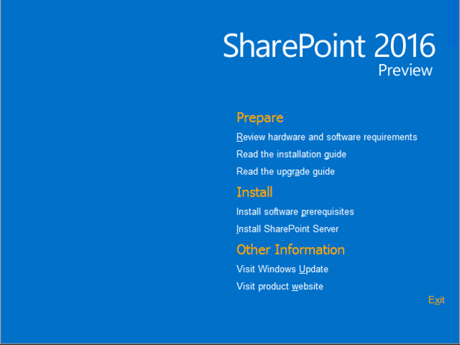 Download SharePoint 2016
