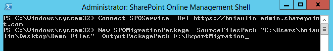 Office 365 Import PowerShell package