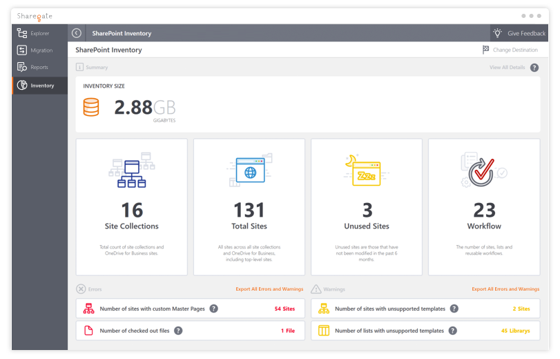 Sharepoint Inventory Tool Sharegate