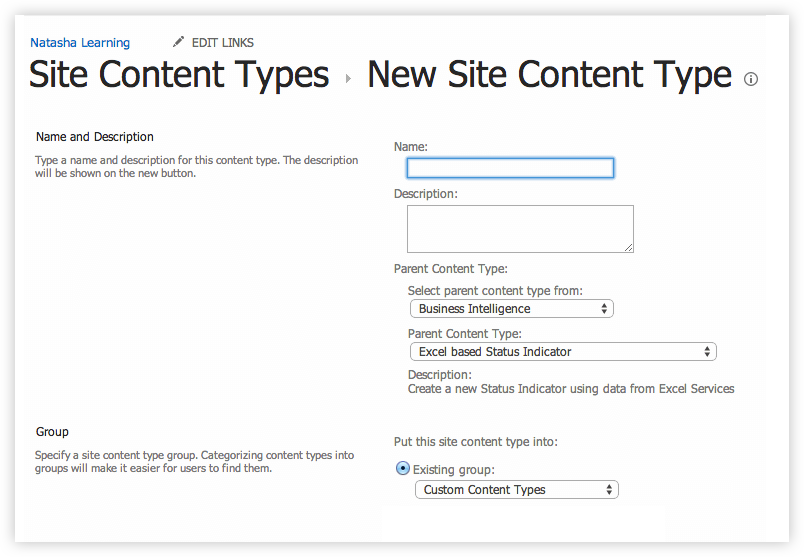 Create Content Type in SharePoint