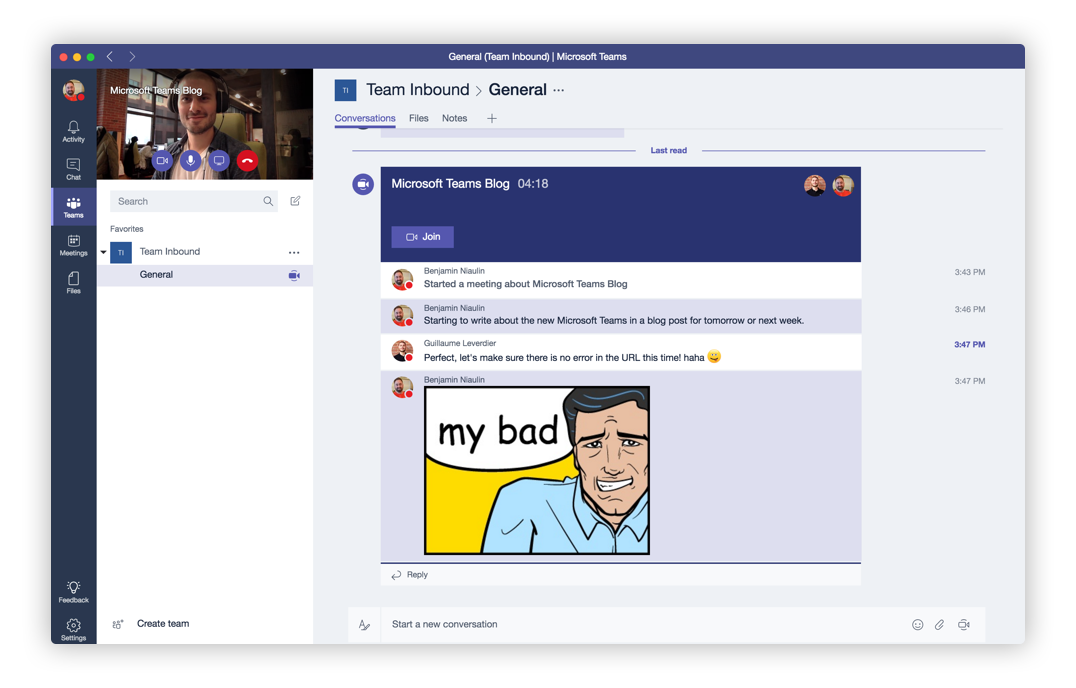 Microsoft Teams Video and Audio Conversations Office 365 Groups