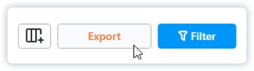 Export and filter buttons in Sharegate