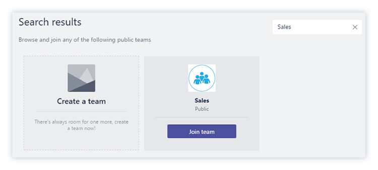 Create or add a team in Microsoft Teams