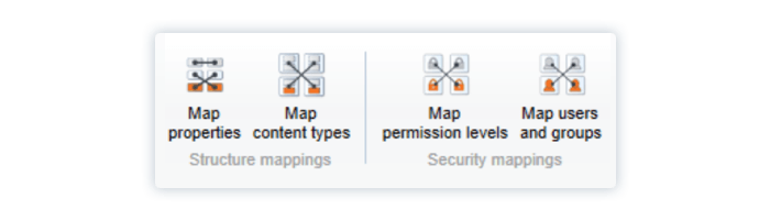 Sharegate's old mapping options