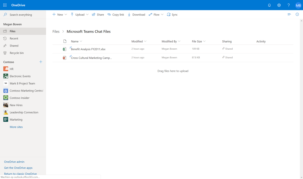 Shared files stored in OneDrive for Business