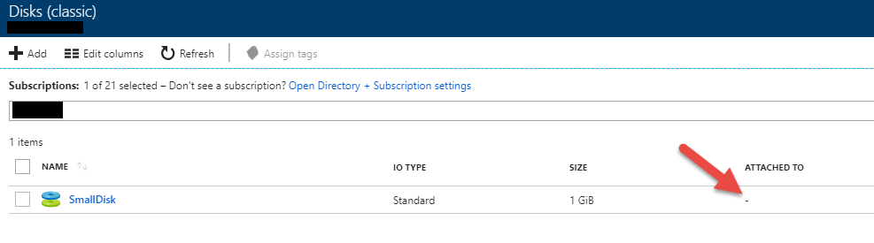 Azure cost guide erasing classic disks