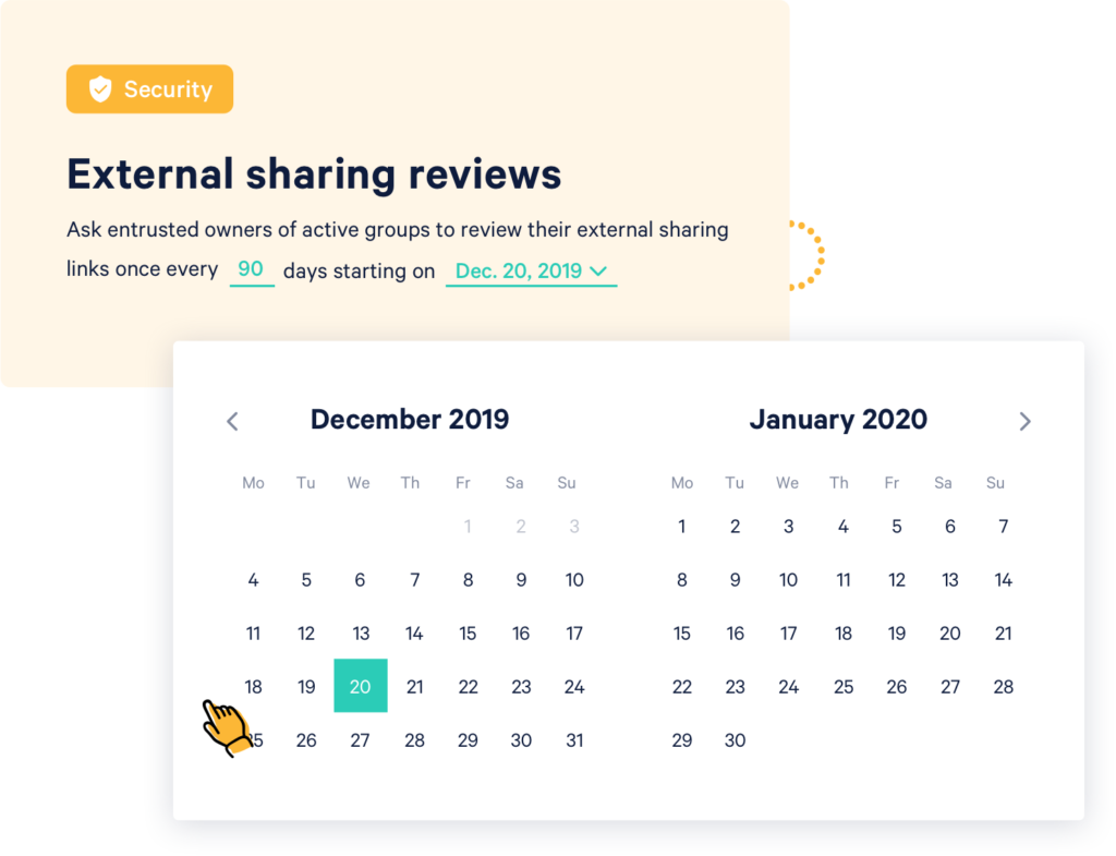 image of external sharing review calendar