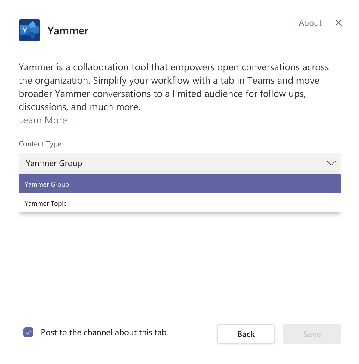 Yammer chat