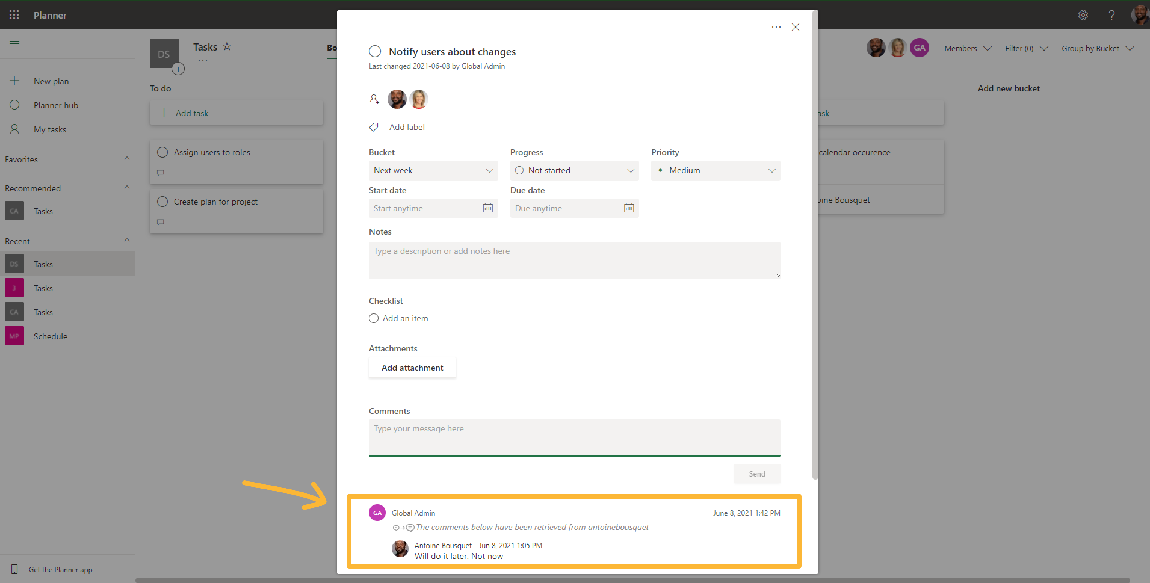 Planner migration with ShareGate