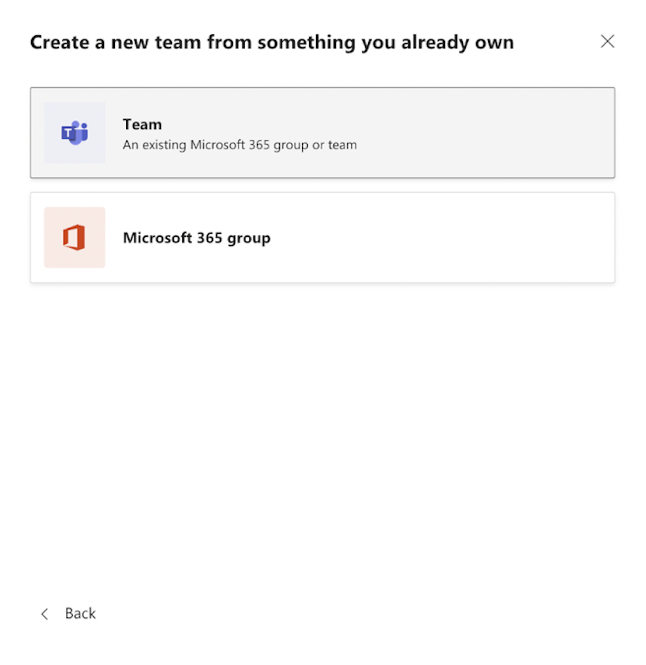 Create A New Team From Something You Already Own
