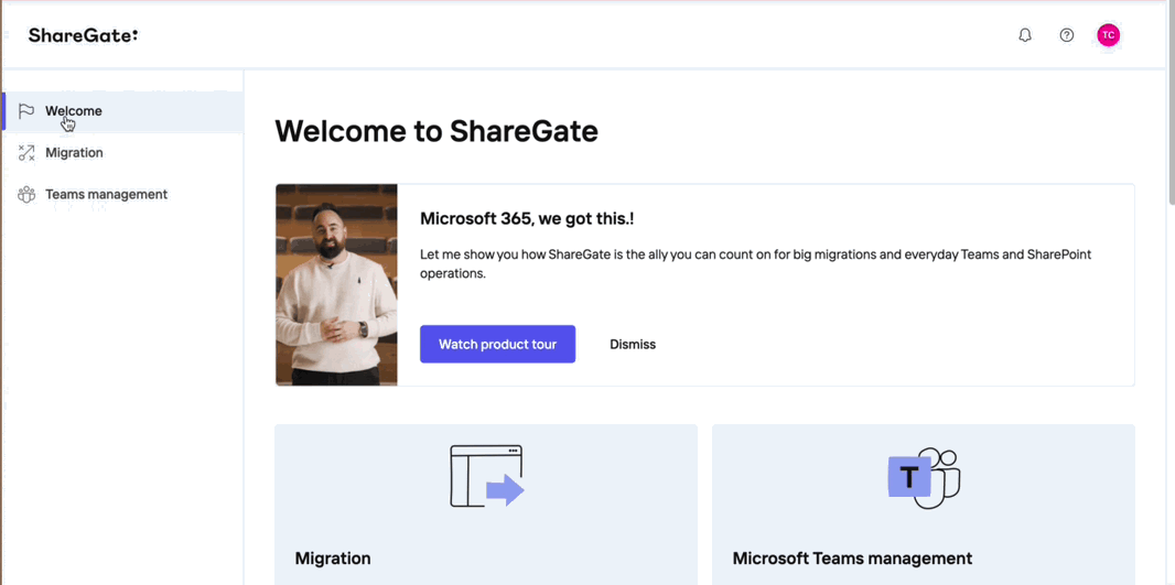 Sharegate Home