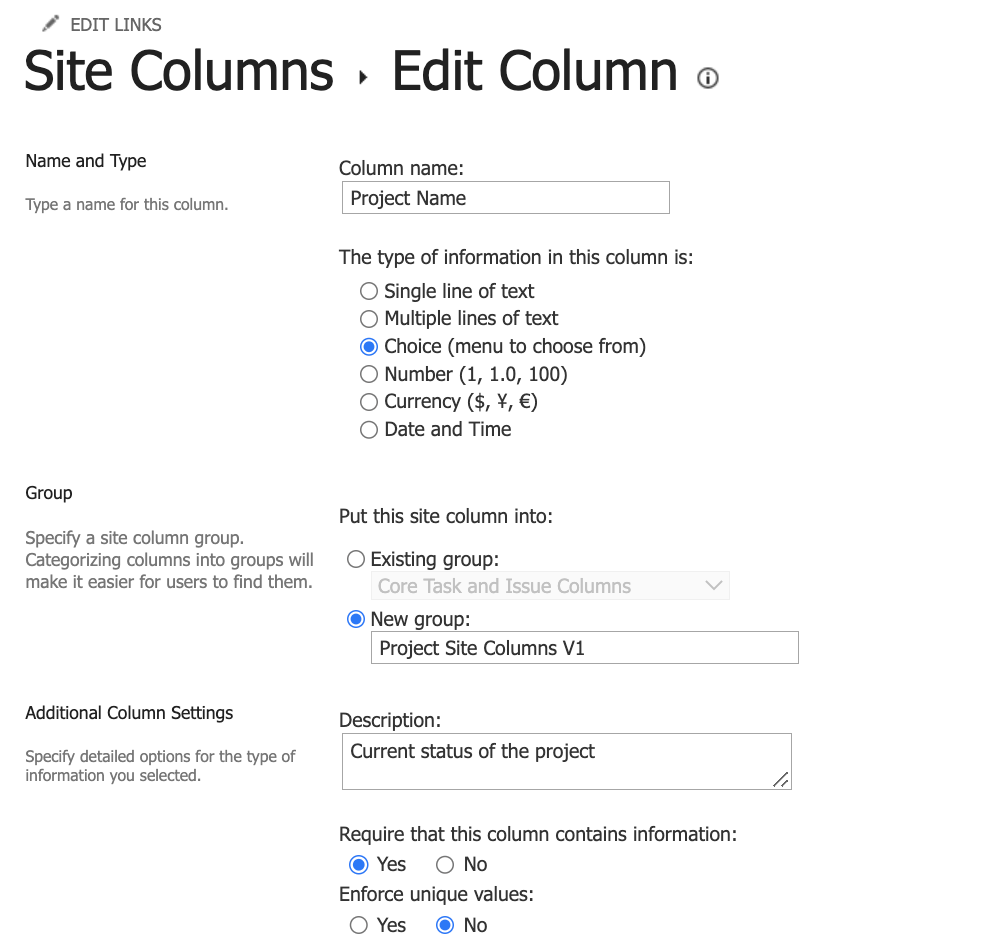 Edit Columns