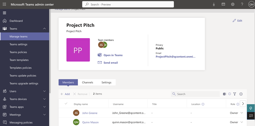 How To Use Microsoft Teams Admin Center Team Profile