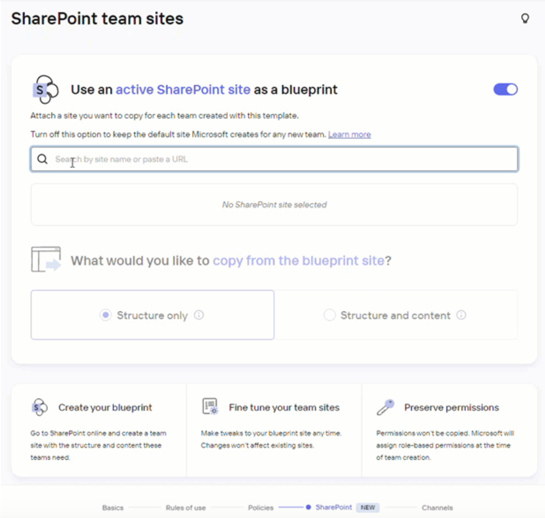 Use An Active Sharepoint Site As A Blueprint