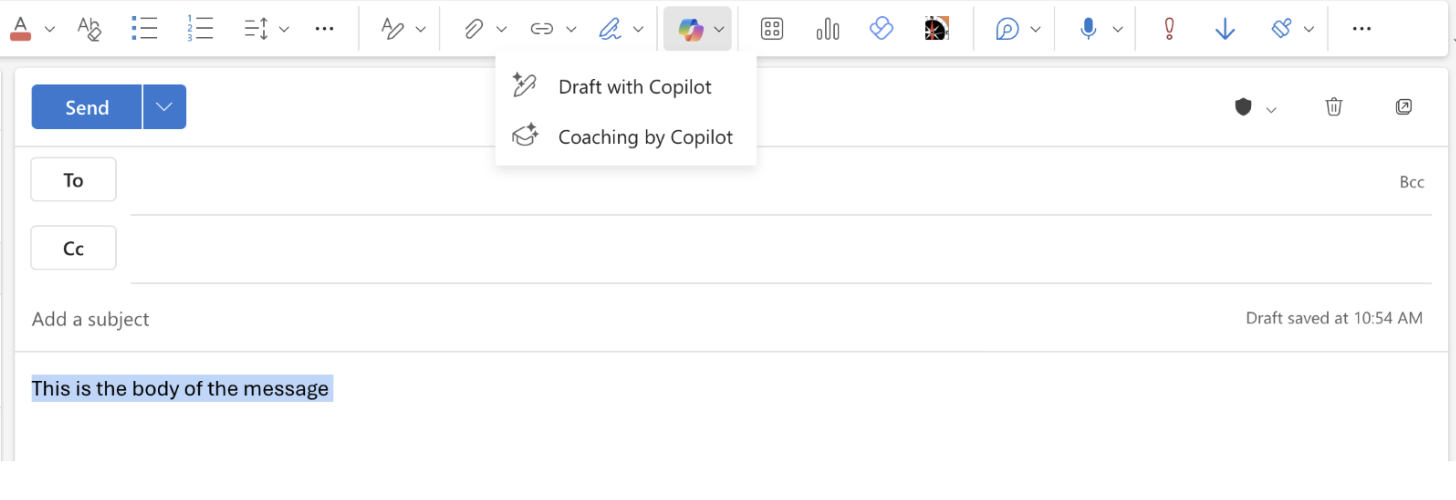 Draft With Copilot In Outlook